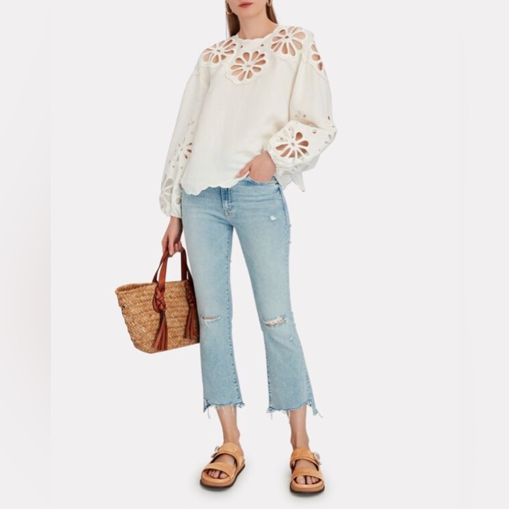 Mother The Insider Crop Step Chew jeans size 25